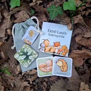 Erdő lakói – kézzel festett kártyajáték gyerekeknek (2–7 éves korig)