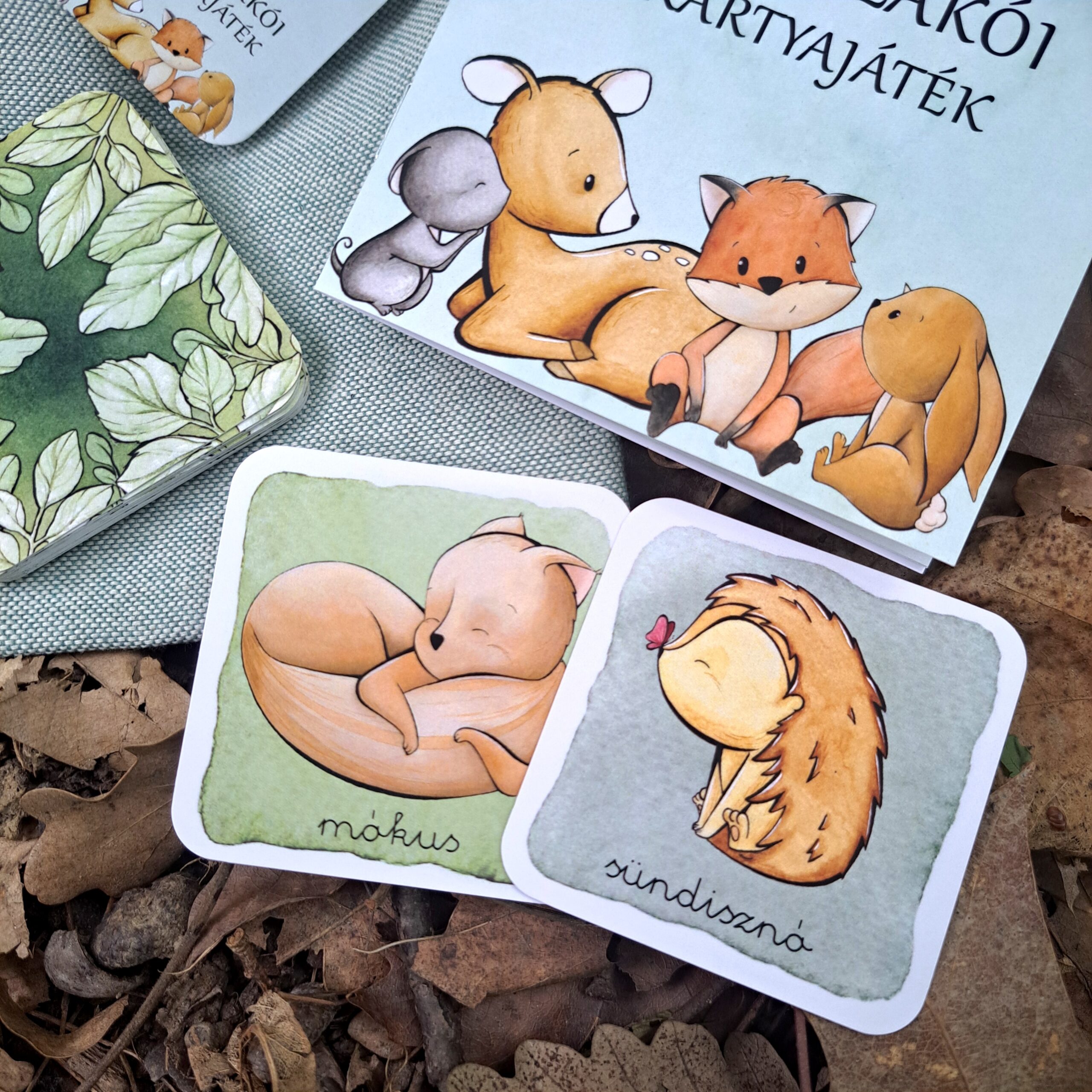 Erdő lakói – kézzel festett kártyajáték gyerekeknek (2–7 éves korig) - Image 2